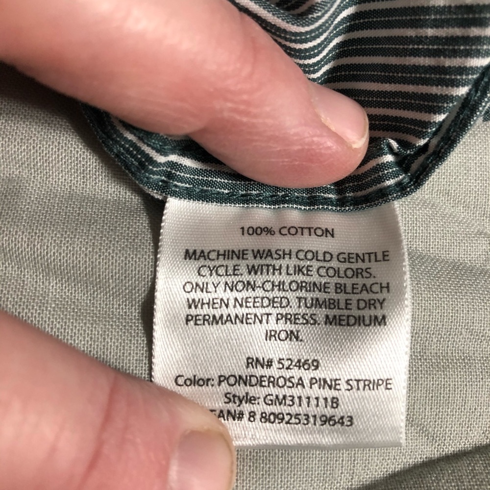 Men’s long sleeve button down gray and white shirt - Picture 4 of 4